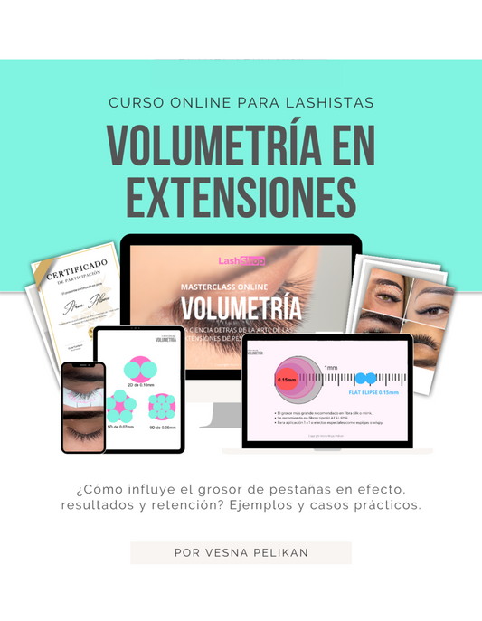 VOLUMETRÍA EN EXTENSIONES DE PESTAÑAS - CURSO ONLINE