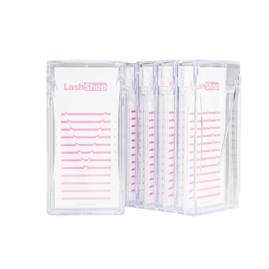 Caja con la bandeja extraíble / palet para extensiones de pestañas